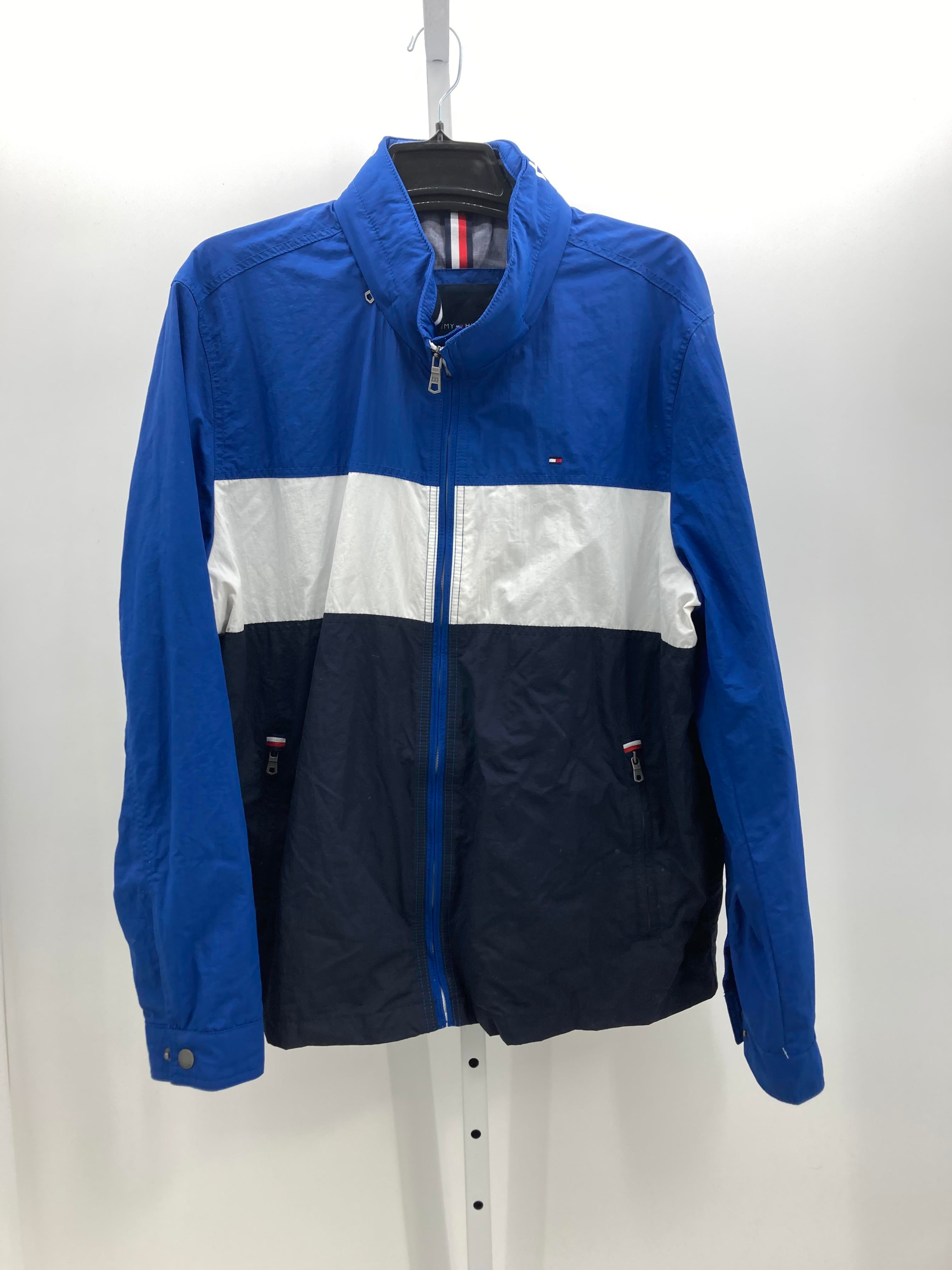 WHITE NAVY ZIP UP
