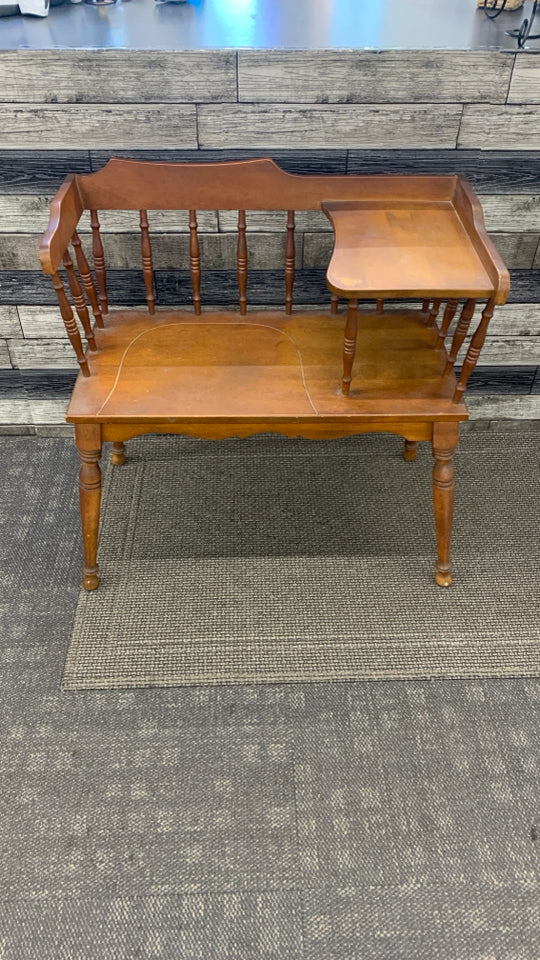 VTG WOODEN TELEPHONE TABLE.