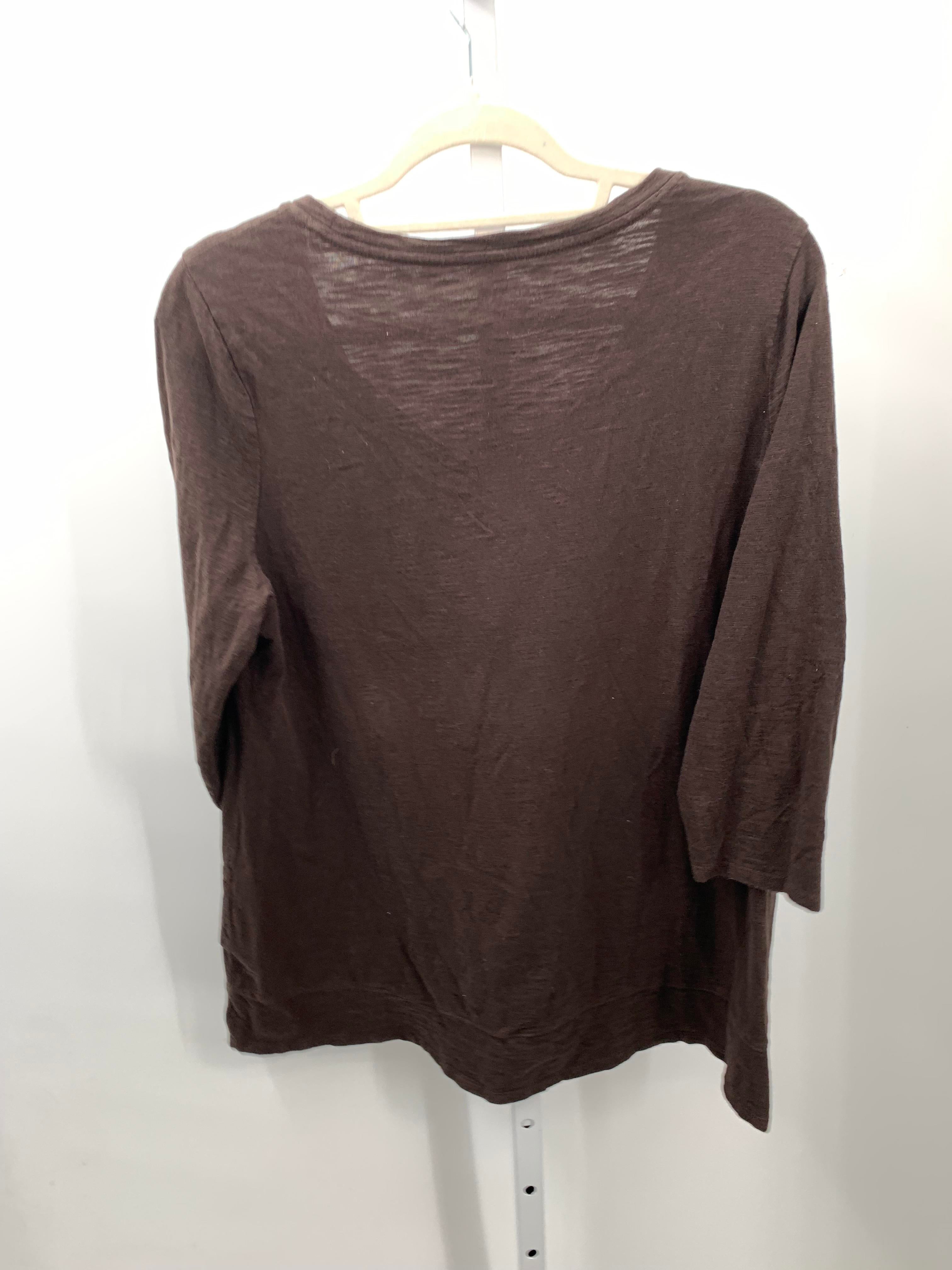 Chico's Size Large Misses 3/4 Sleeve Shirt