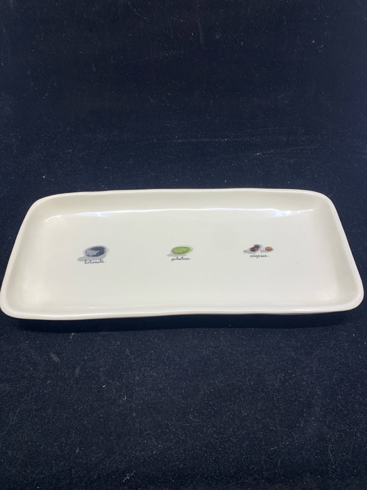 RAE DUNN OLIVE SERVING PLATE.