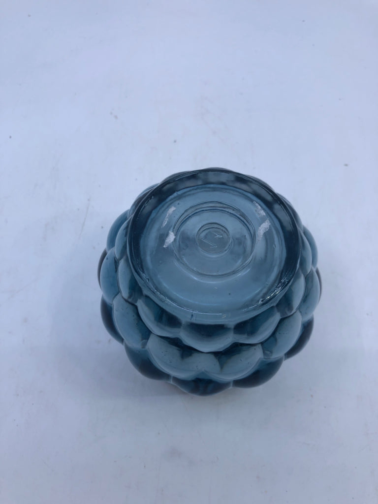 BLUE BUBBLE CANDLE HOLDER.