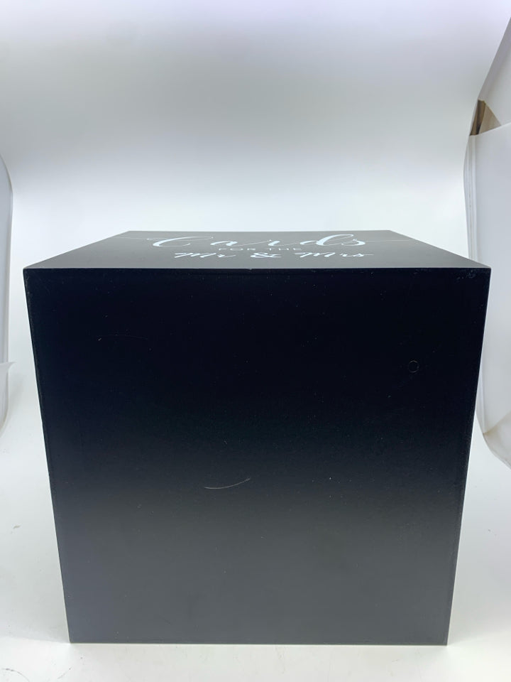 BLACK CARD BOX "FOR THE MR & MRS".