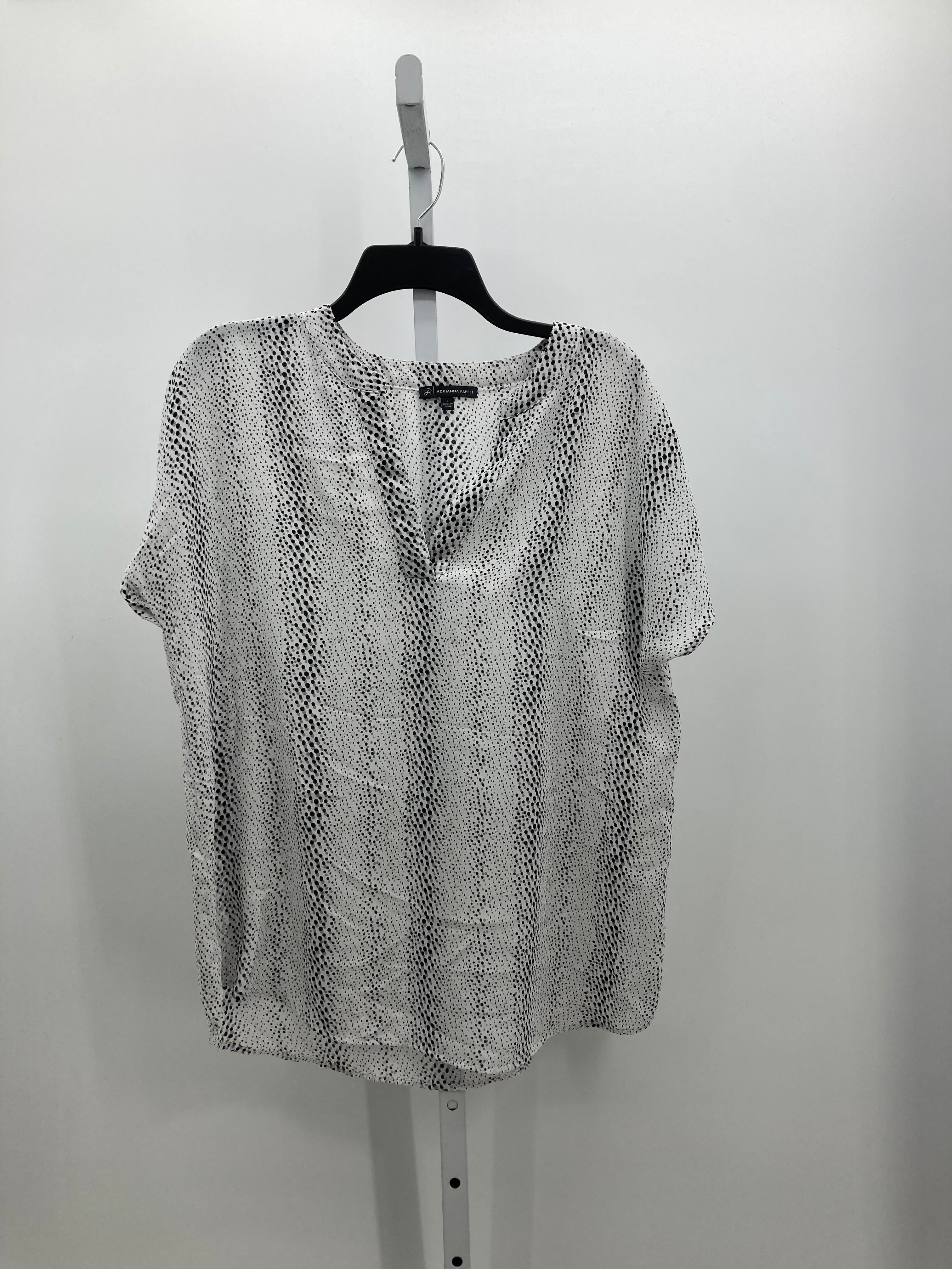 Adrianna Papell Size Large Misses Short Sleeve Shirt