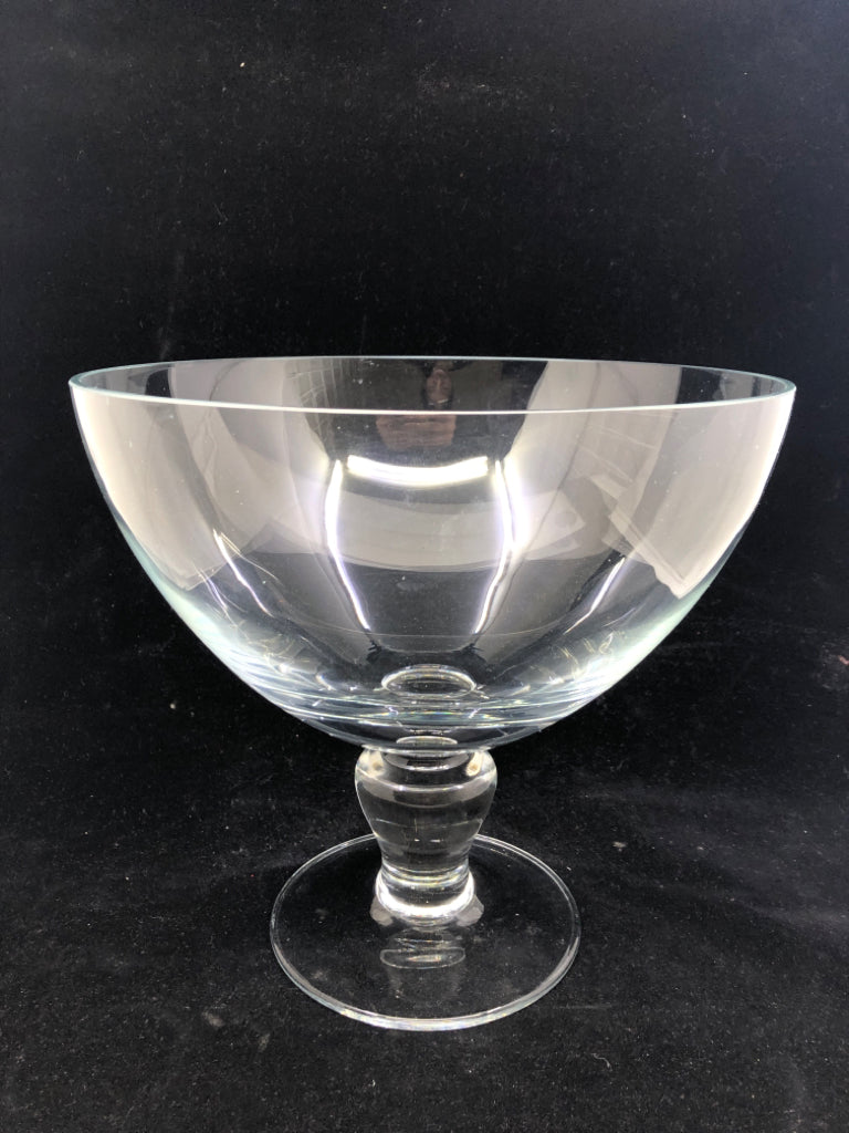 LARGE FOOTED GLASS BOWL.