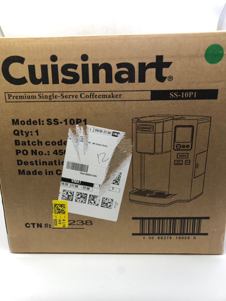 NIB CUISINART PREMIUM SINGLE SERVE COFFEE MAKER.