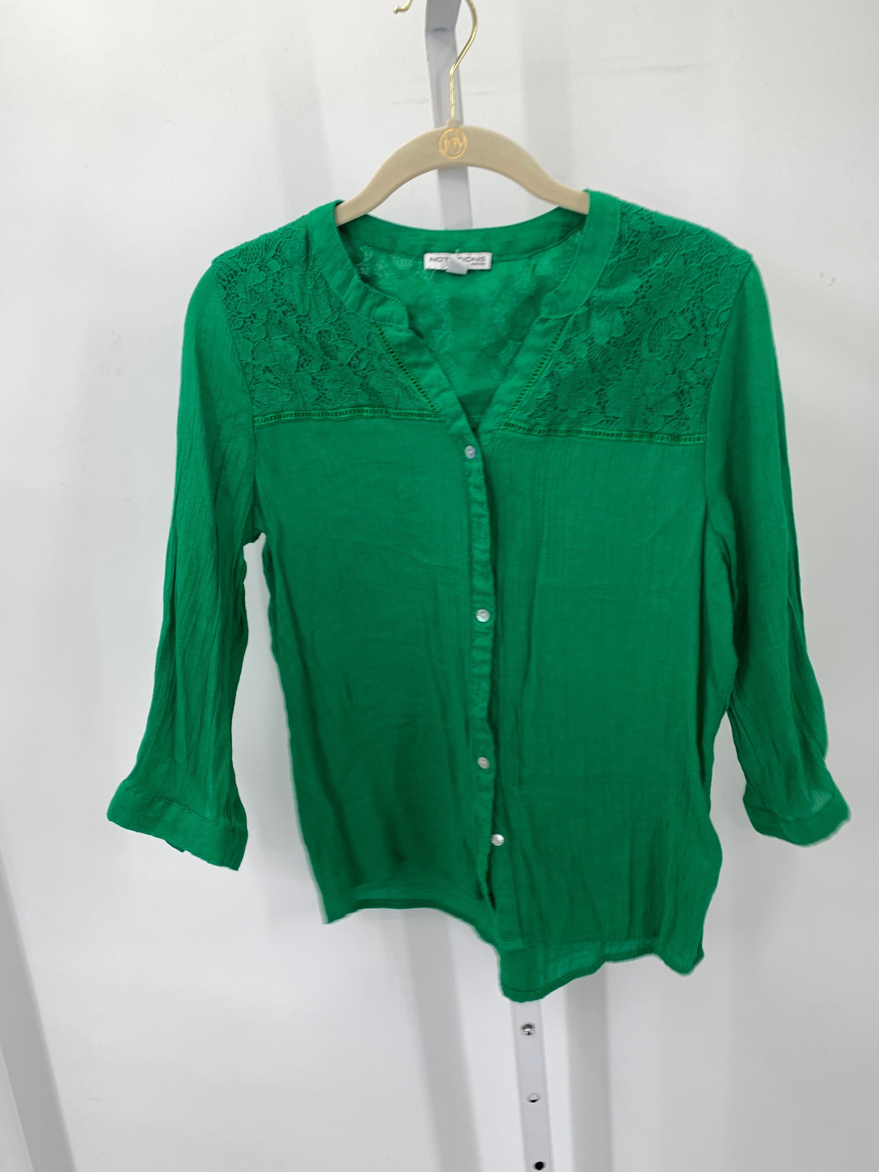 Notations Size Large Petite Petite 3/4 Sleeve Shirt