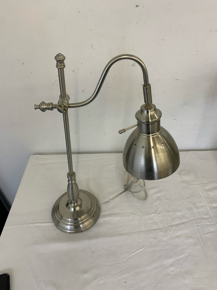 SILVER DESK LAMP.