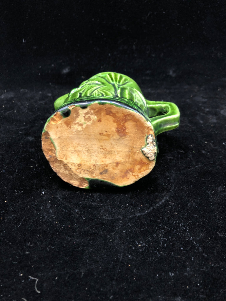 SM GLAZED FLORAL CREAMER.