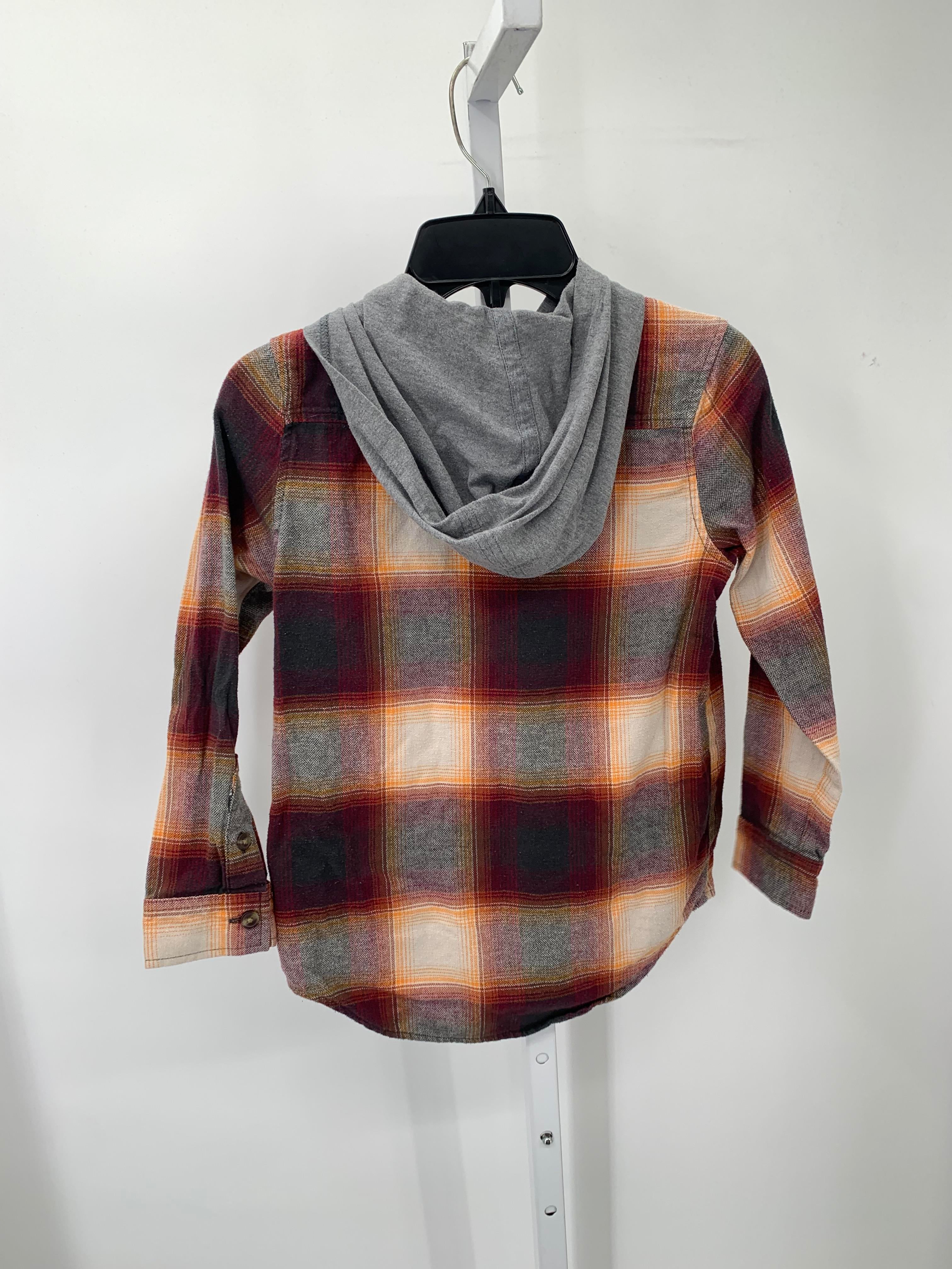 HOODED PLAID BTN DOWN