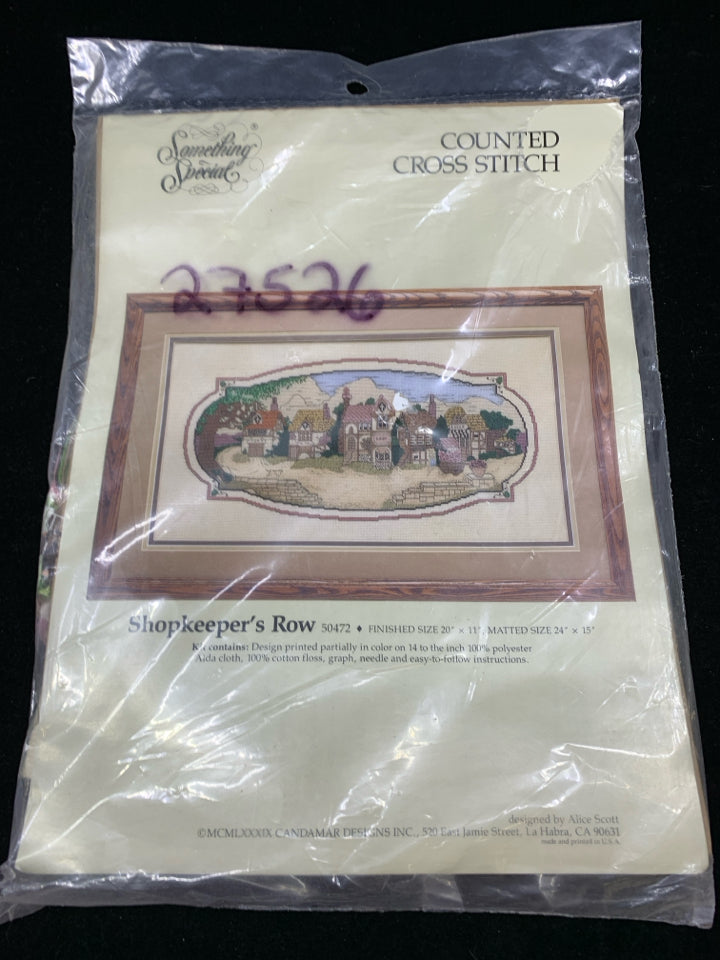 NIP CROSS STITCH KIT-SHOPKEEPER'S ROW