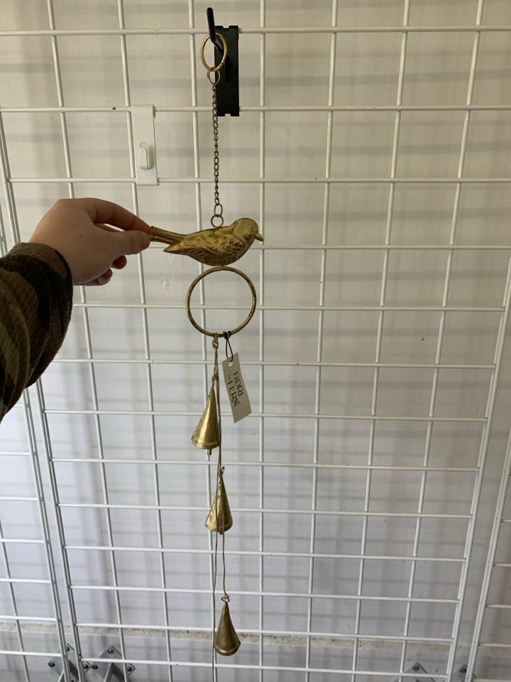 GOLDEN BIRD BELL HANGING.