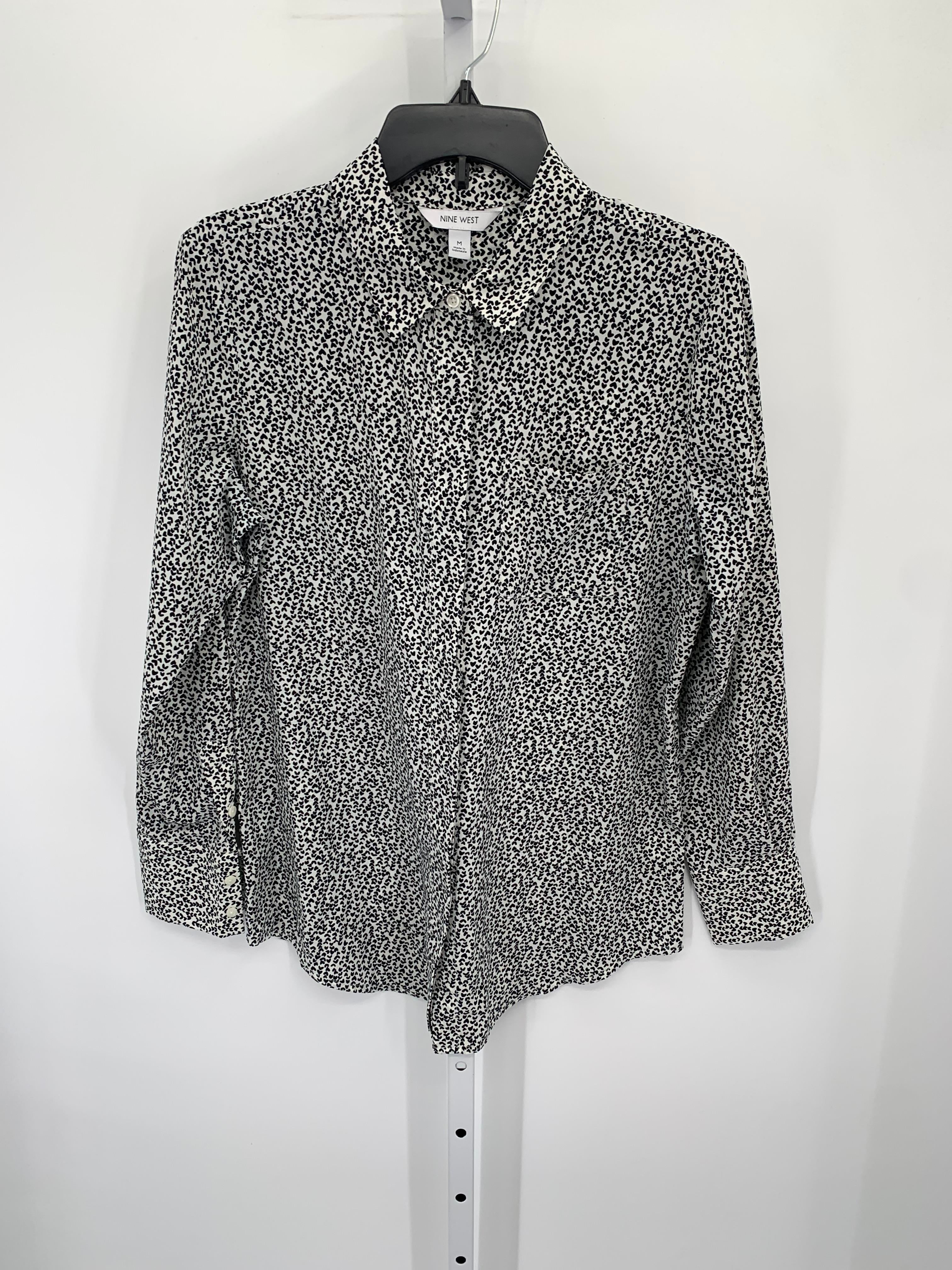 Nine West Size Medium Misses Long Sleeve Shirt