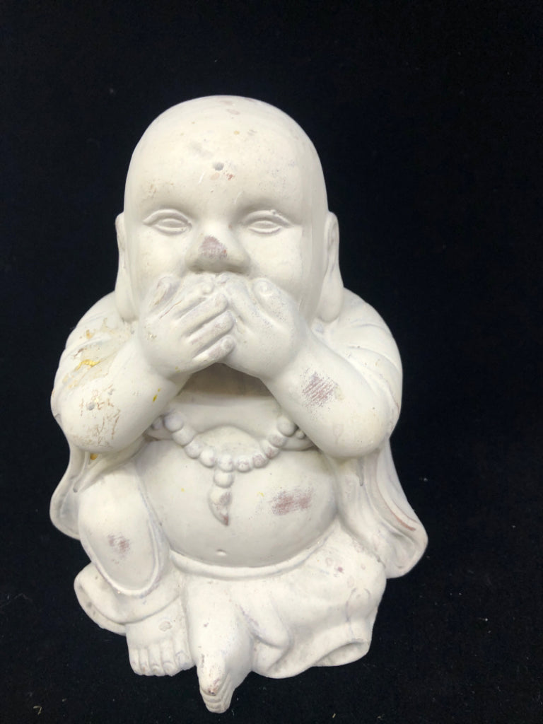 3pc BUDDHA CERAMIC HEAR, SPEAK, SEE NO EVIL.