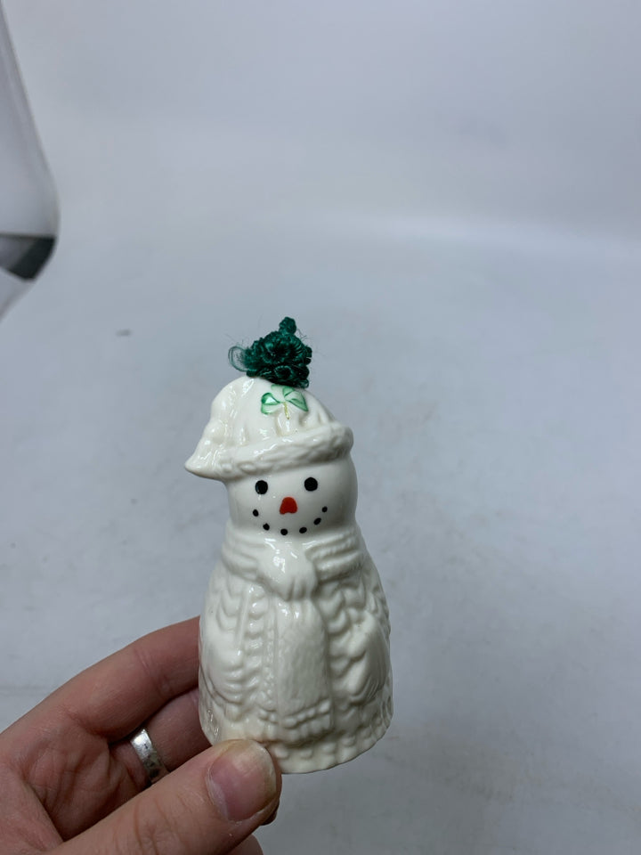 IN BOX BELEEK SNOWMAN ORNAMENT.