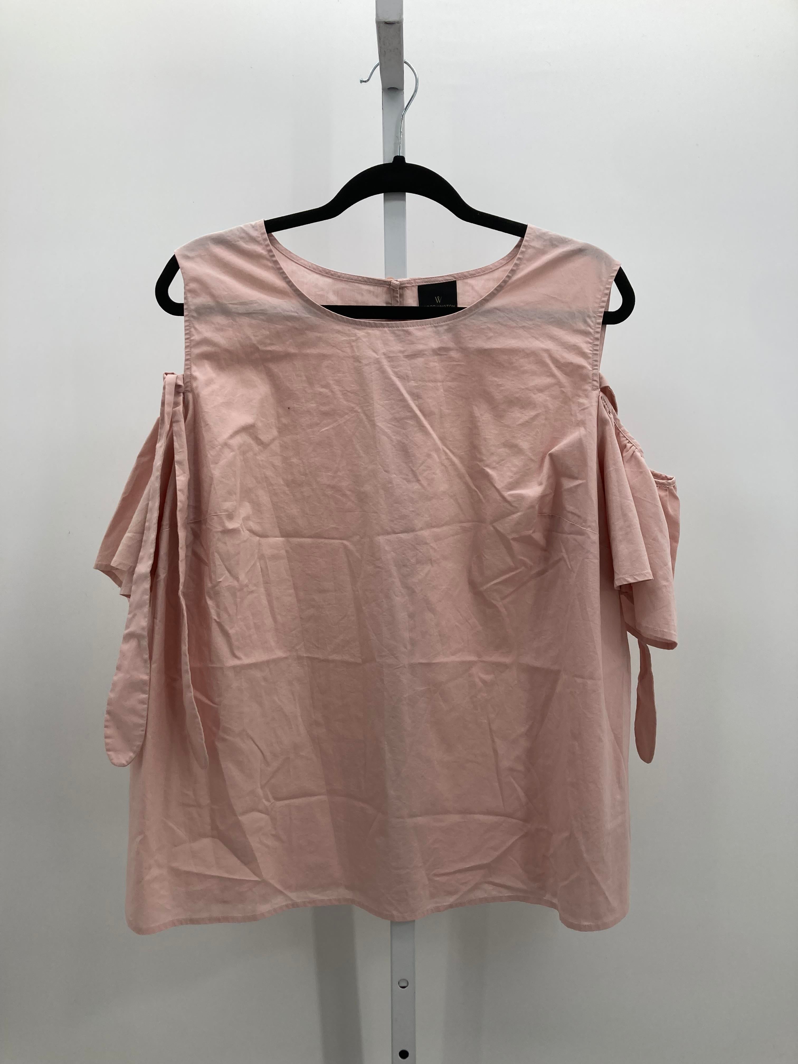Worthington Size 1X Womens Short Sleeve Shirt