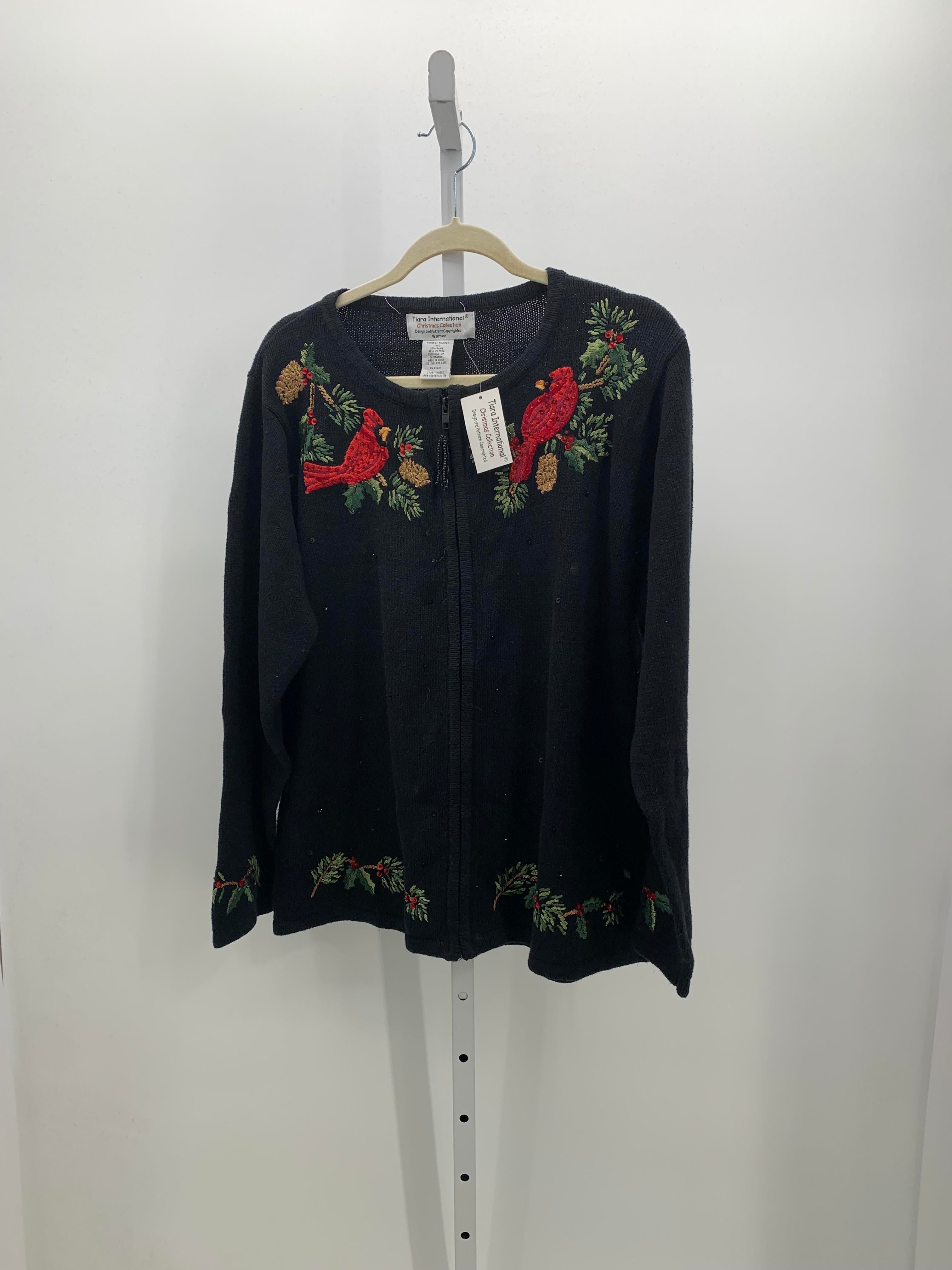 NEW LONG SLV SWEATER CARDINAL HOLLY