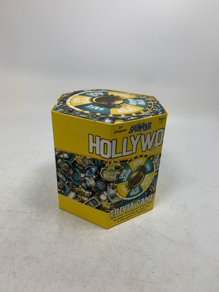 NIP SPUNOUT HOLLYWOOD TRIVIA GAME.