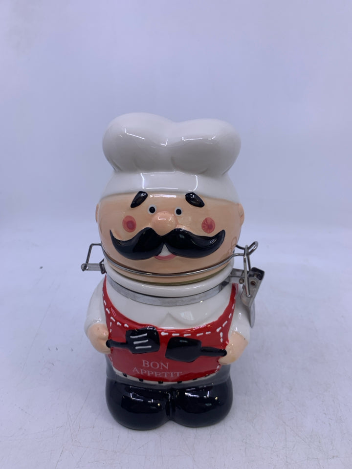 CHEF MAN CERAMIC CANISTER BON APPETIT.