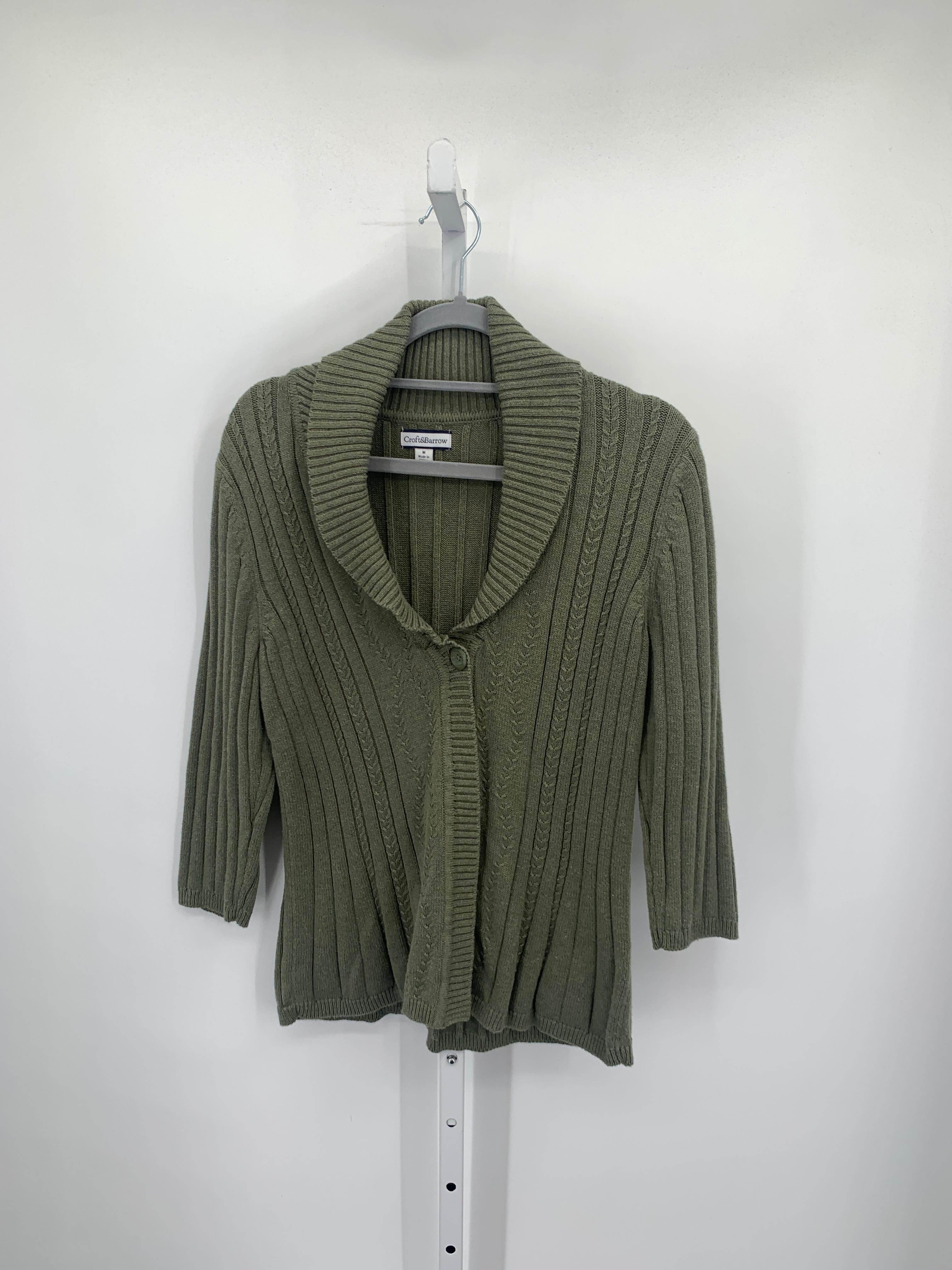 Croft & Barrow Size Medium Misses 3/4 Sleeve Sweater