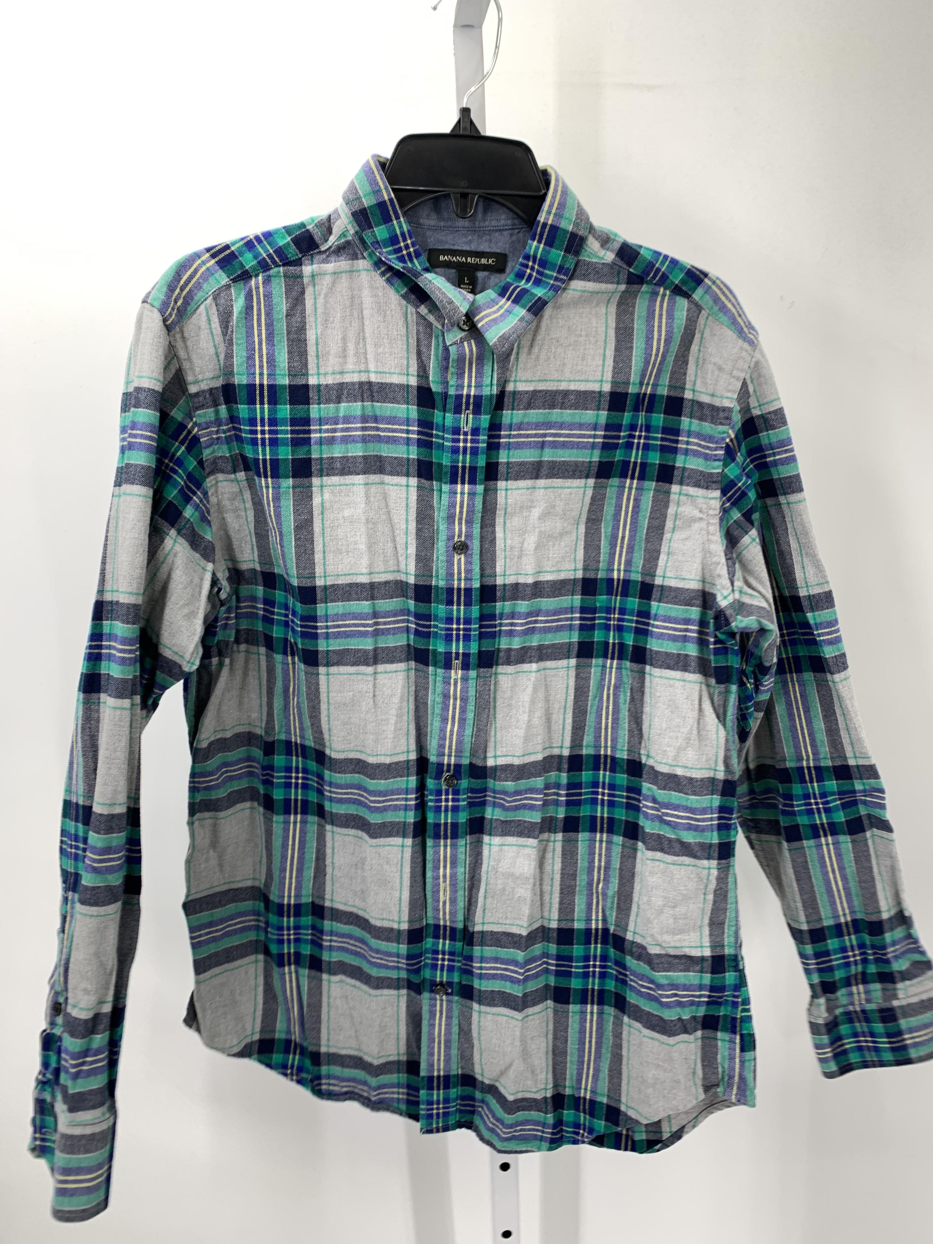 BLUE PLAID BTN DOWN