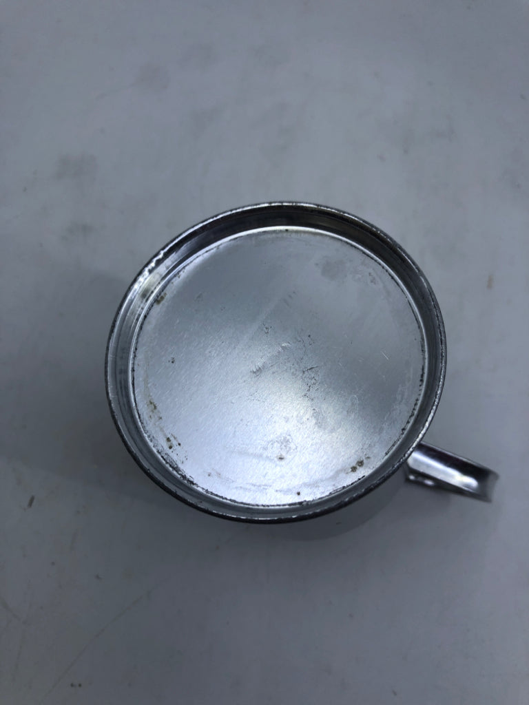 3PC MILK JUG STYLE SILVER SUGAR AND CREAMER SET W TRAY.