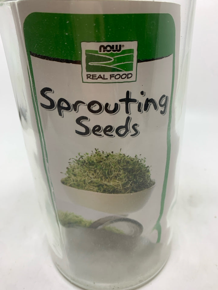 SPROUTING JAR W/DIRECTIONS.