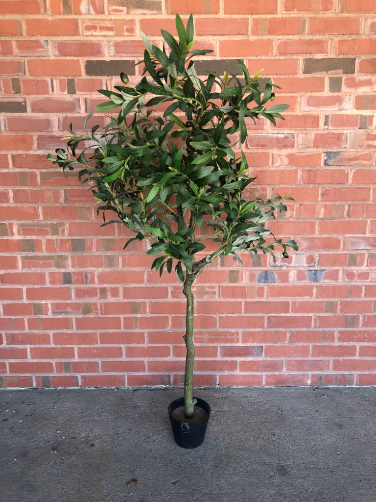 FAUX OLIVE TREE IN POT.