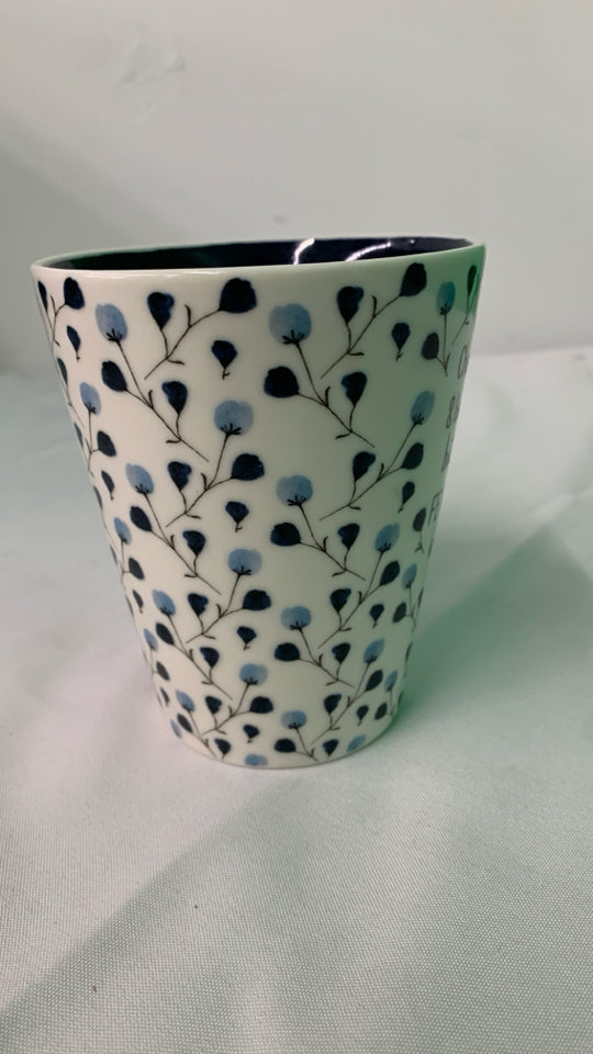 CHARM IS DECEPTIVE-BLUE FLORAL MUG.