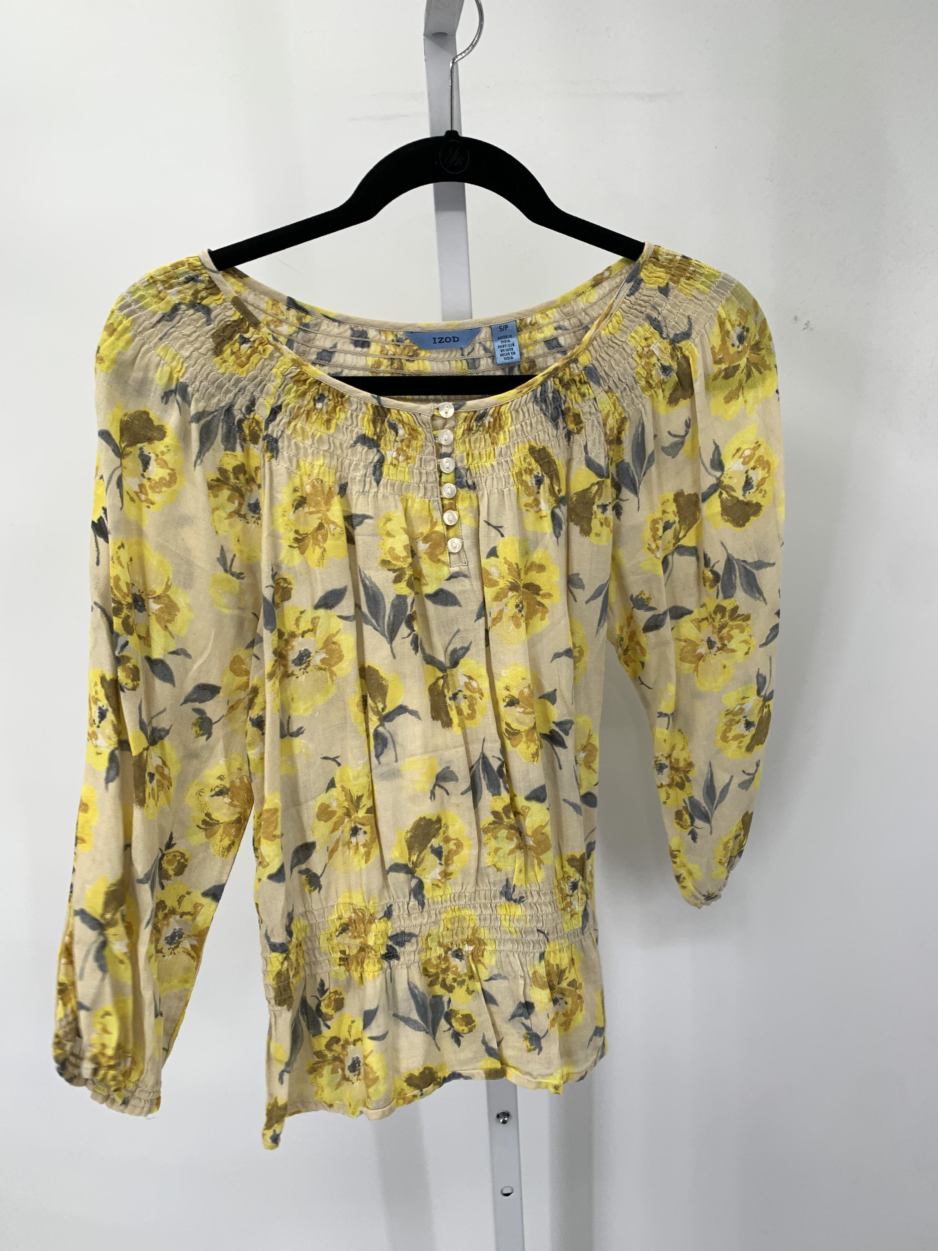 Izod Size Small Misses 3/4 Sleeve Shirt
