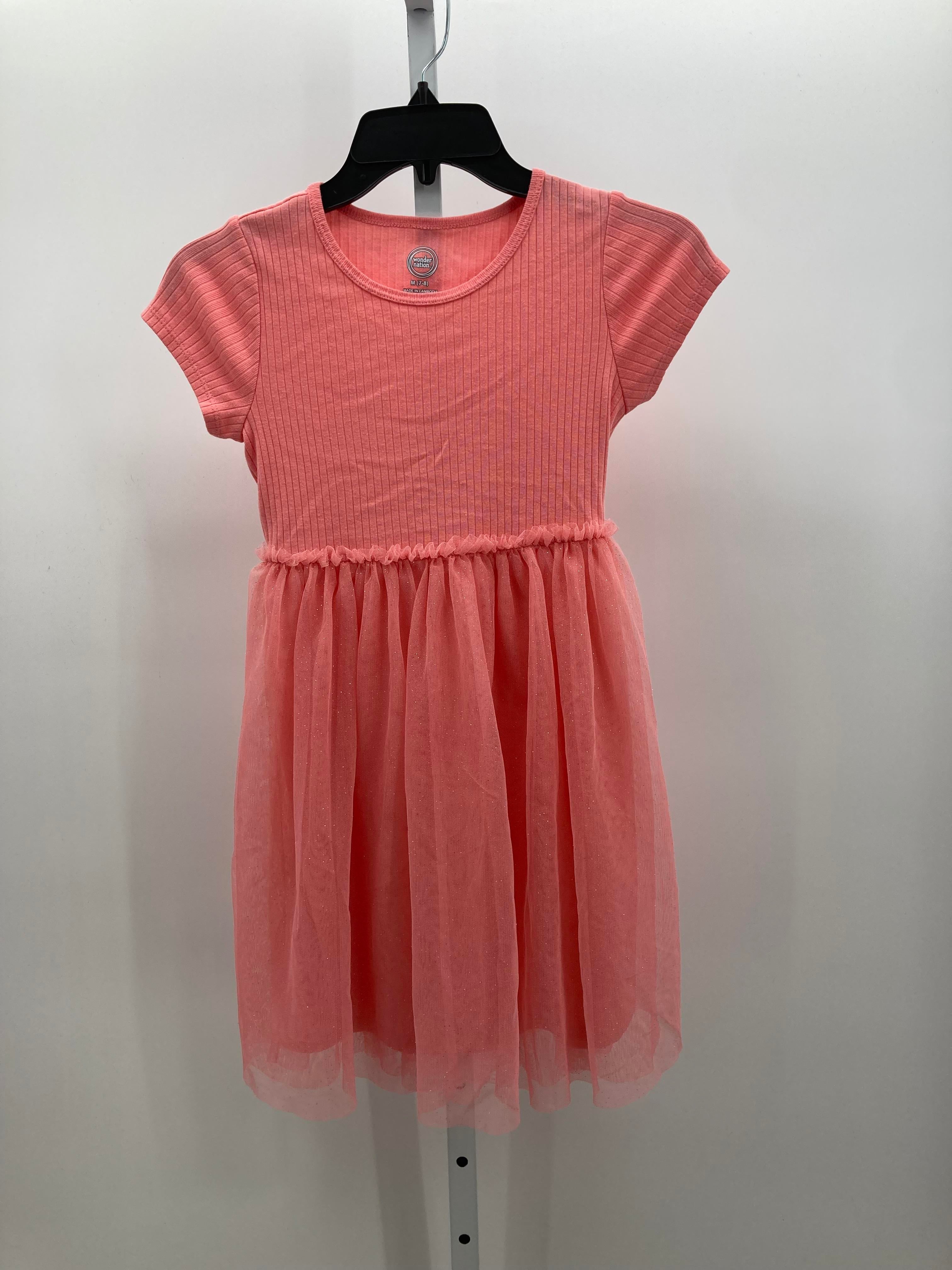 Wonder Nation Size 7-8 Girls Short Sleeve Dress