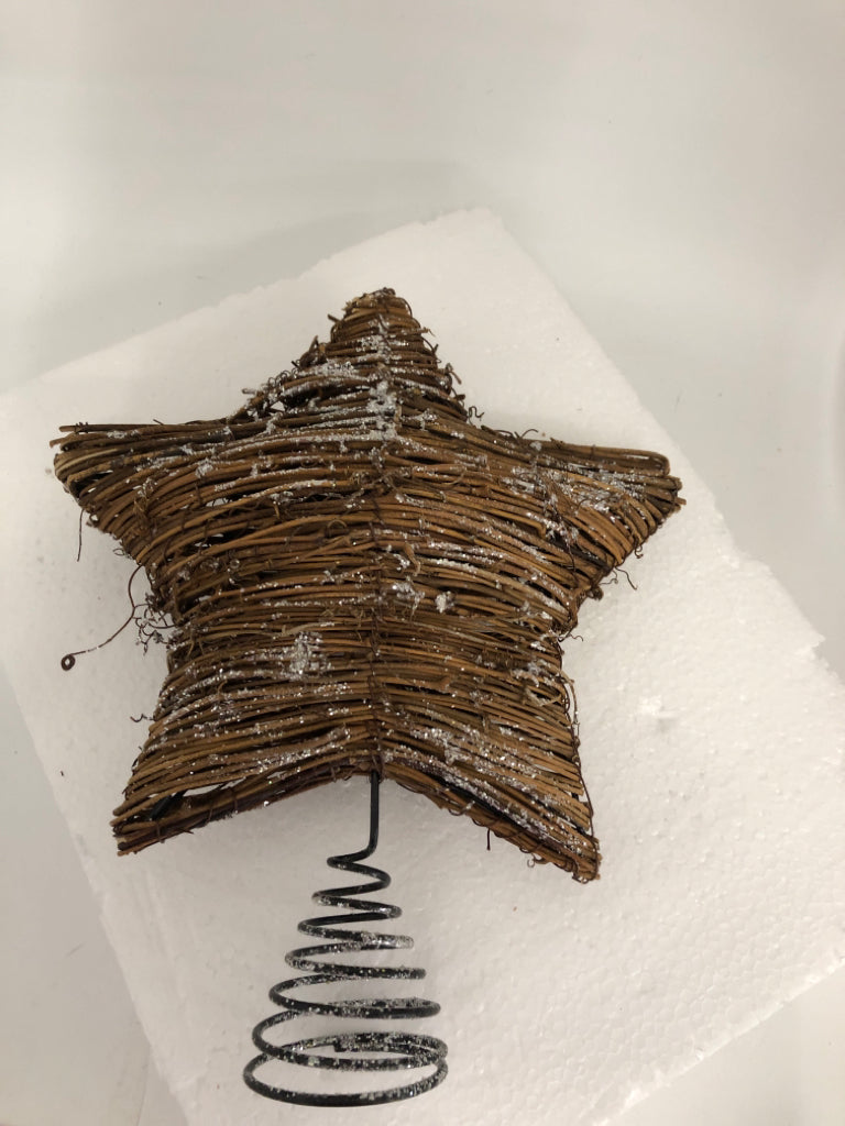 TWIG GLITTER STAR TREE TOPPER.