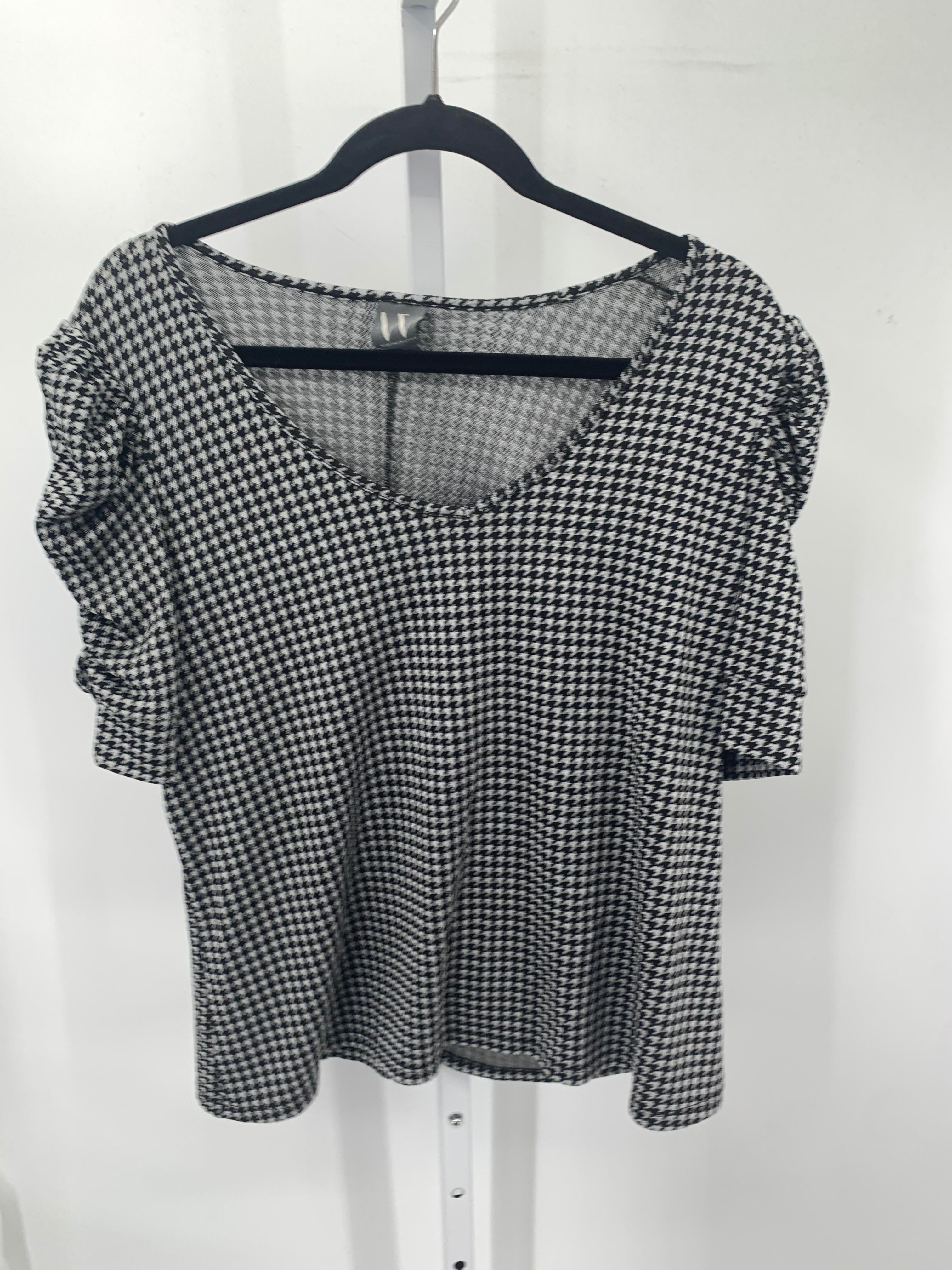 Worthington Size Large Misses Short Sleeve Shirt