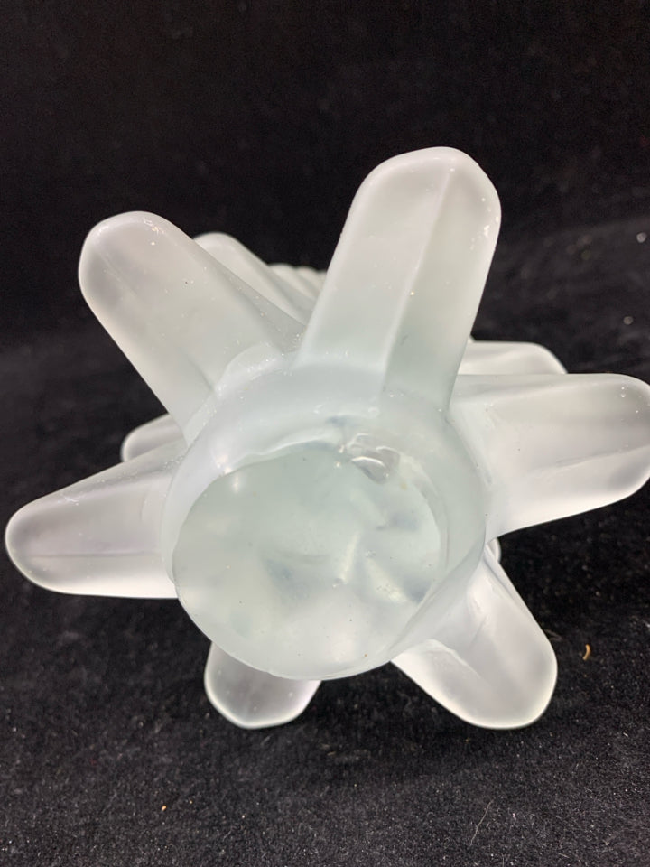 HEAVY FROSTED GLASS TREE.