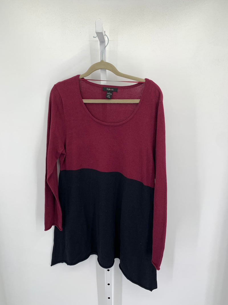 Style & Co. Size Large Misses Long Sleeve Shirt