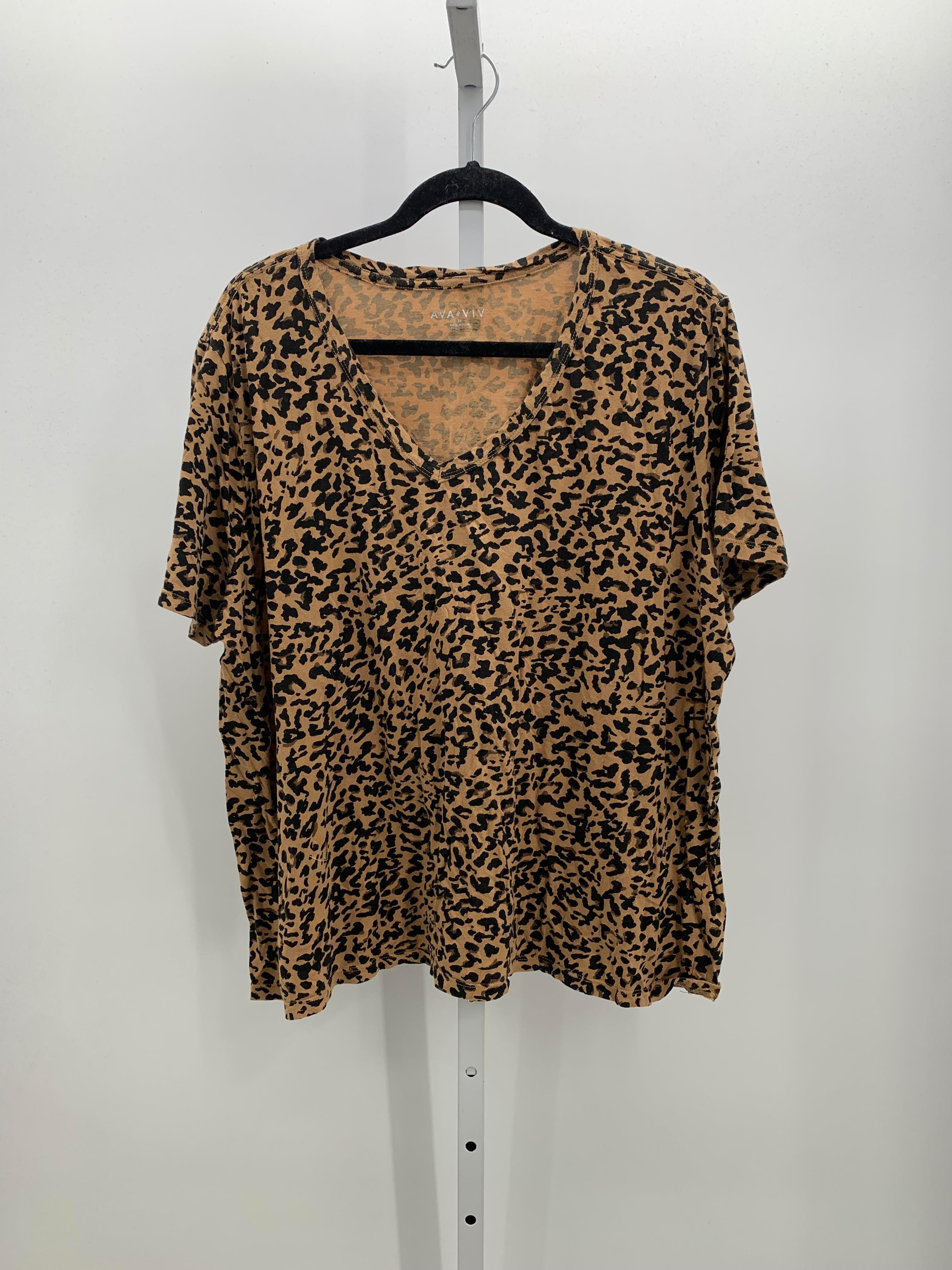 Ava & Viv Size 2X Womens Short Sleeve Shirt