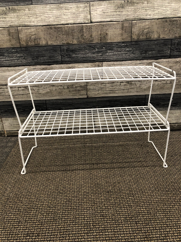 2 TIER WIRE SHOE RACK.