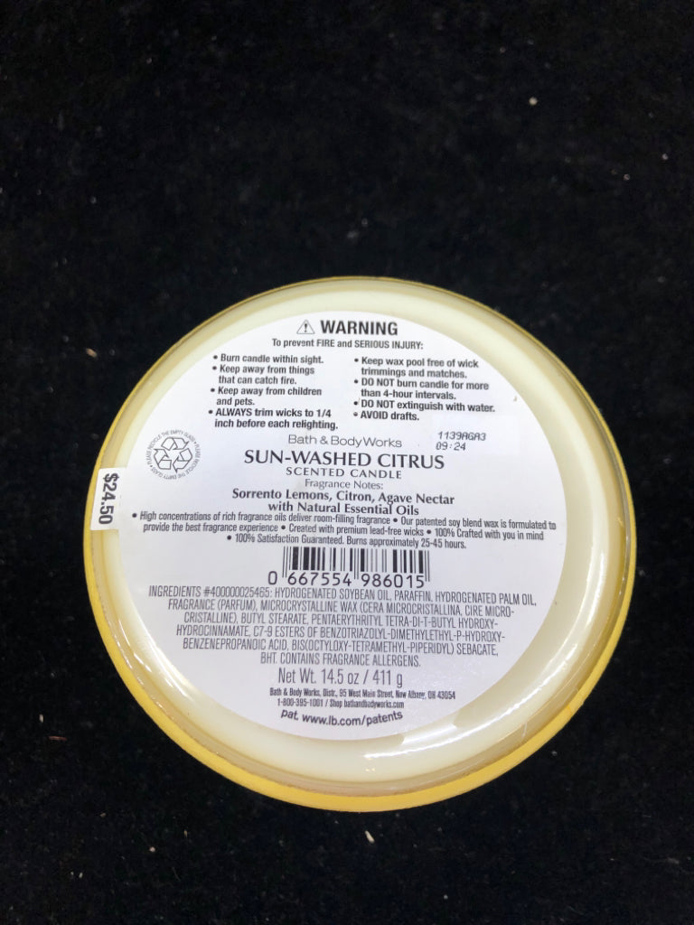 SUNWASHED CITRUS CANDLE.