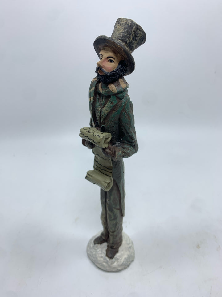 4 SKINNY RESIN CAROLERS IN BAG.