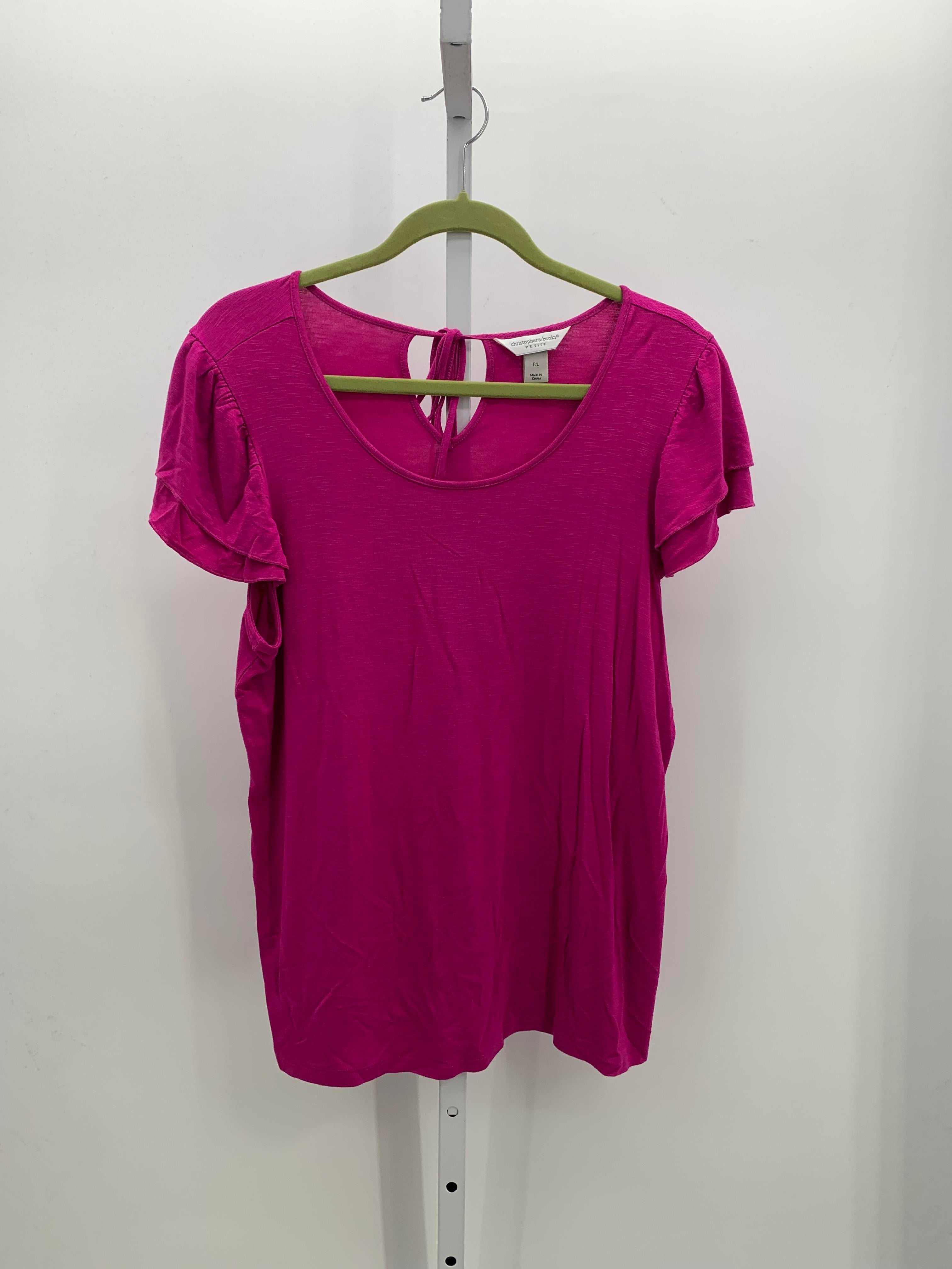 Christopher & Banks Size Large Petite Petite Short Sleeve Shirt