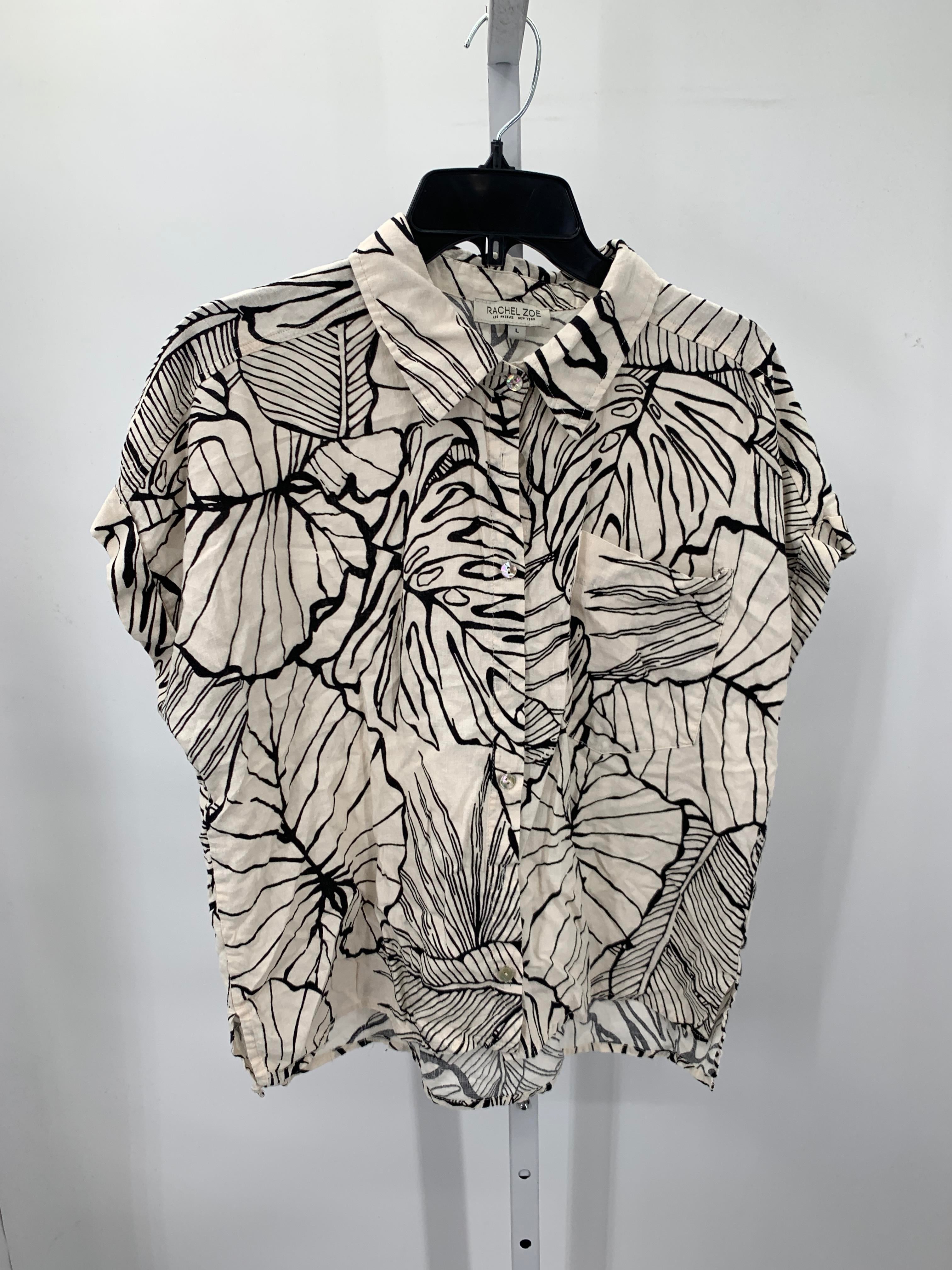 Rachel Zoe Size Large Misses Short Sleeve Shirt