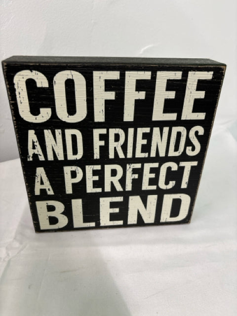 COFFEE & FRIENDS BLOCK SIGN.