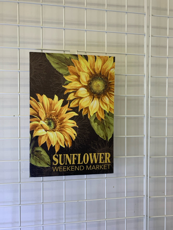 SUNFLOWER CANVAS WALL ART.