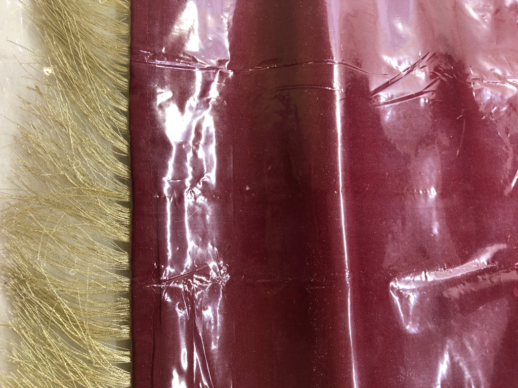 NIP MAROON/GOLD ELEPHANTS SILK TAPESTRY.