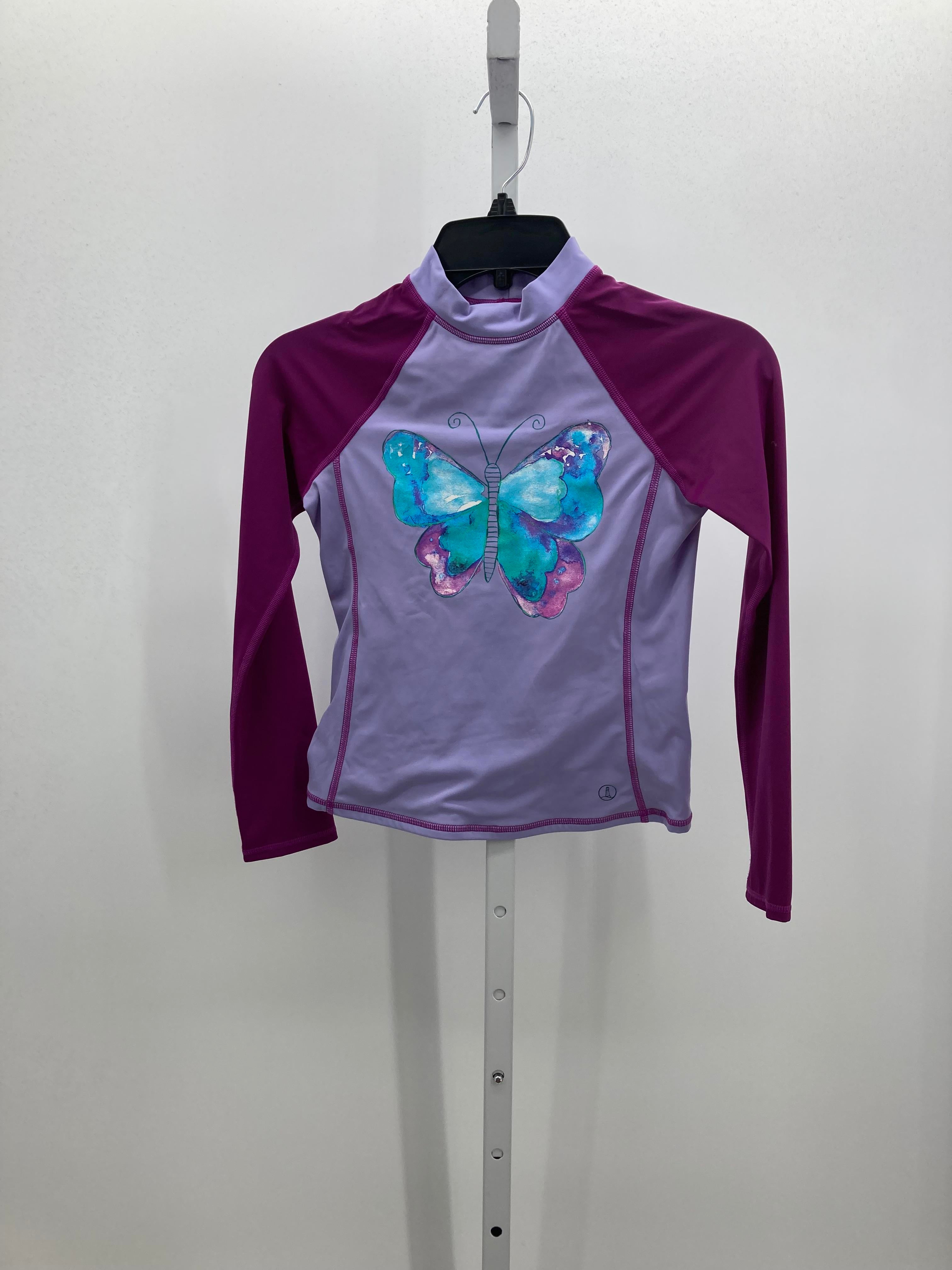 Lands End Size 7-8 Girls Swim Shirt