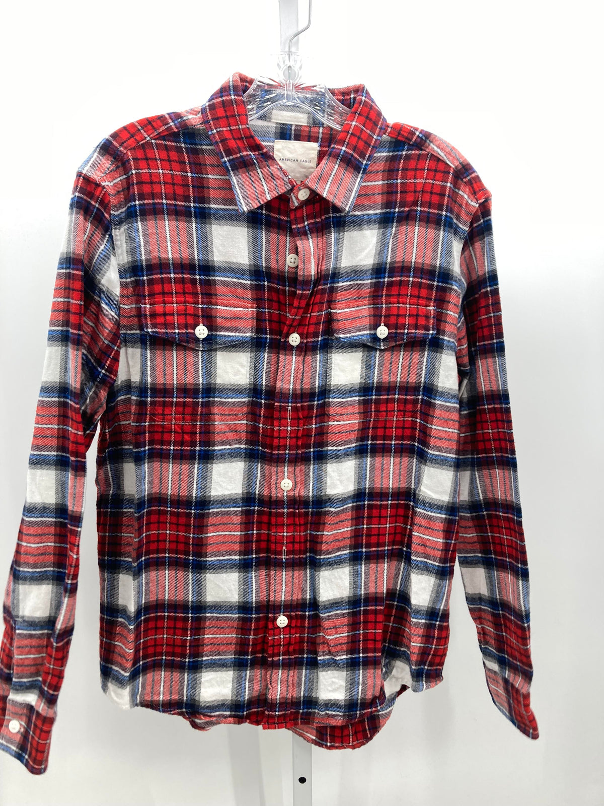 WHITE BLUE PLAID