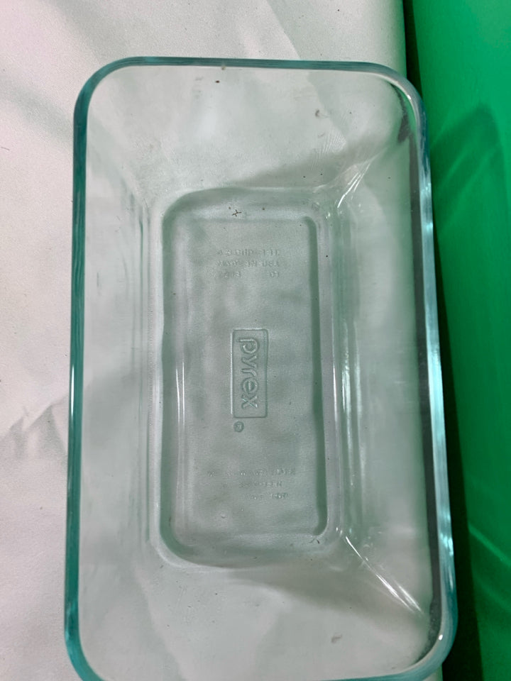SMALL PYREX BREAD PAN.