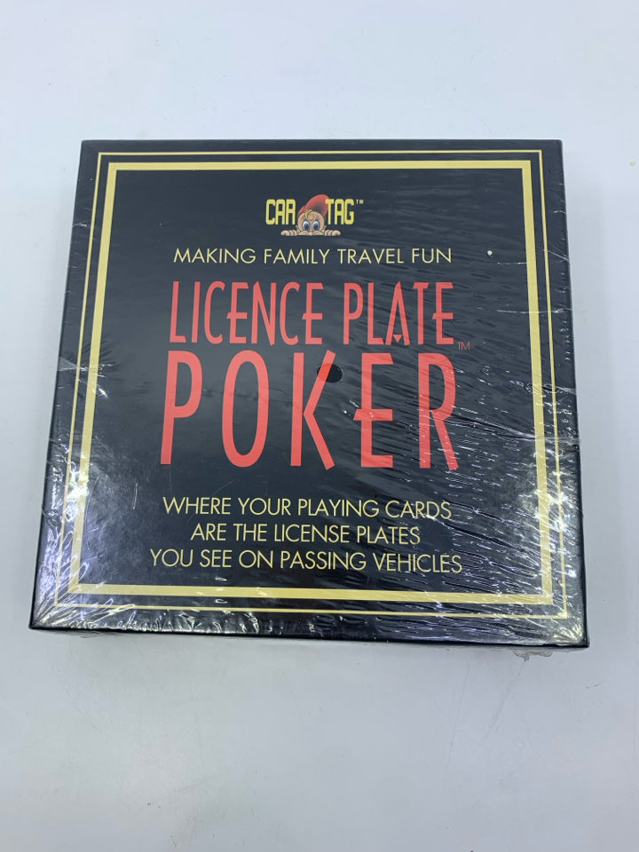 NIP LICENCE PLATE POKER.