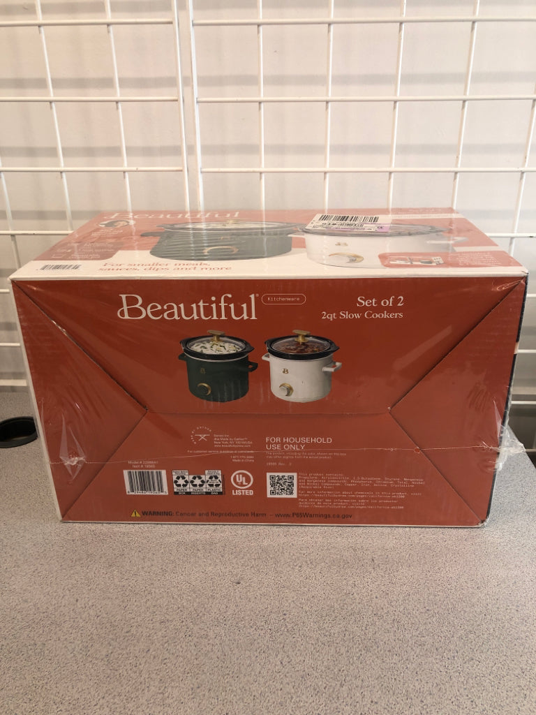 2 NIB SMALL SLOW COOKERS.