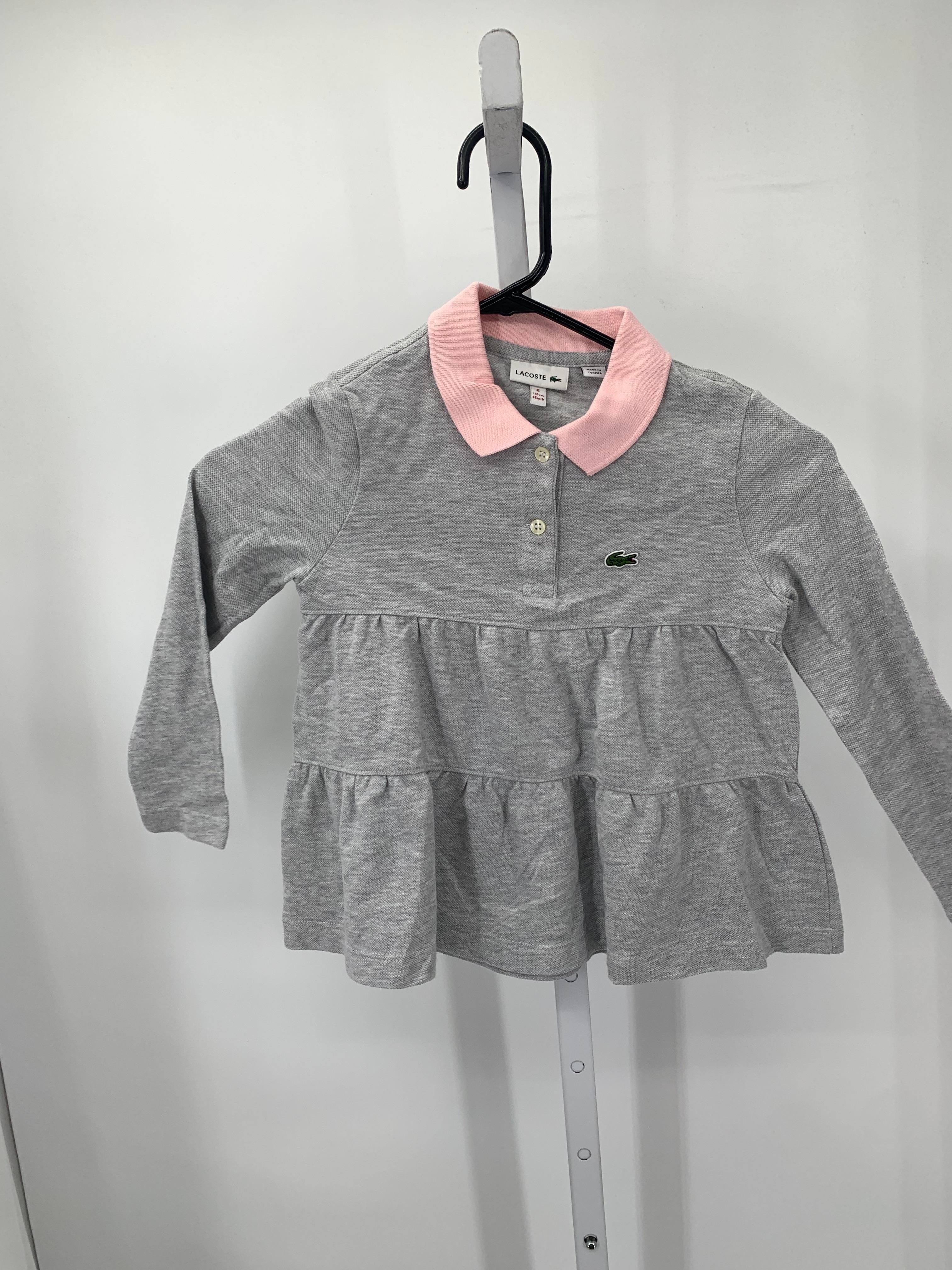 Lacoste Size 6 Girls Long Sleeve Shirt
