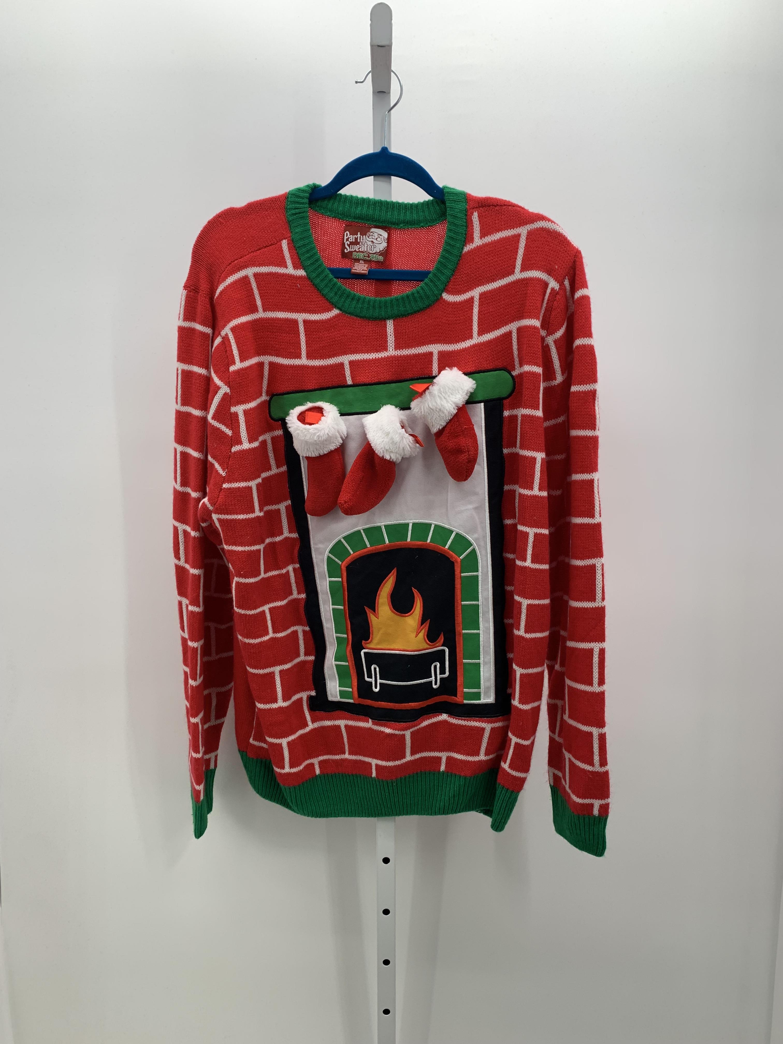 LONG SLV SWEATER FIREPLACE.